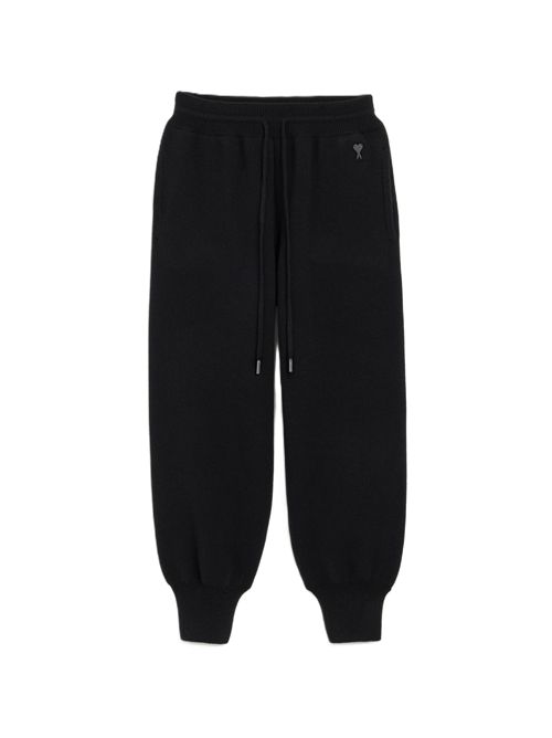 Pantaloni in maglia di lana compatta. Ami Paris | UTR929.KN0192.001 BLACK
